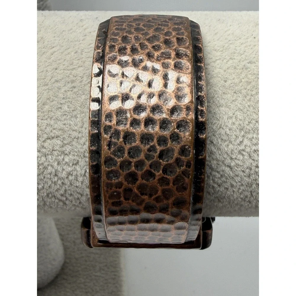 Premier Designs E-11 New Battery Ladies Cuff Watch Bronze Tone 33MM 6.25